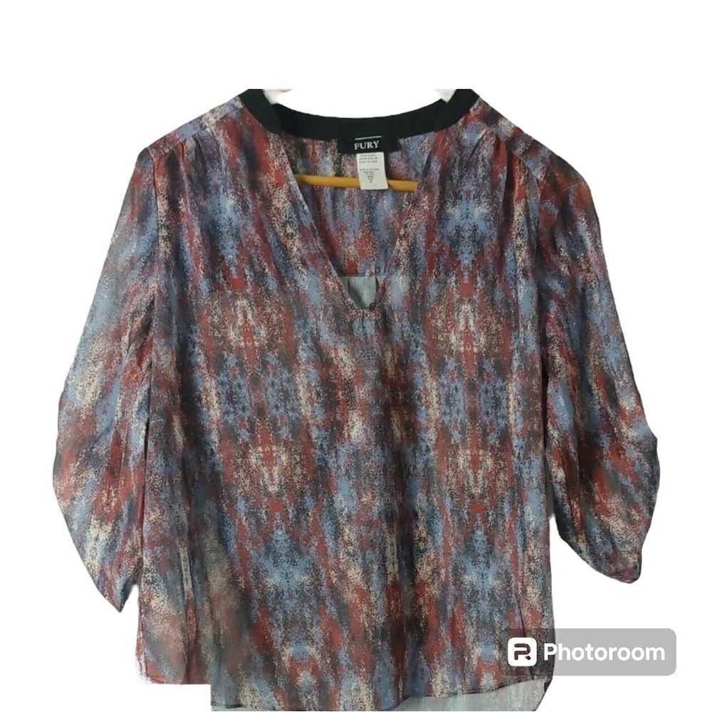 Fury sheer blouse NWOT. S